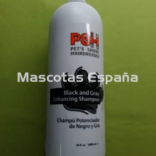 PSH Black and Gray Enhancing Shampoo (Champú Potenciador de Negro y Gris) 1L - Imagen 1
